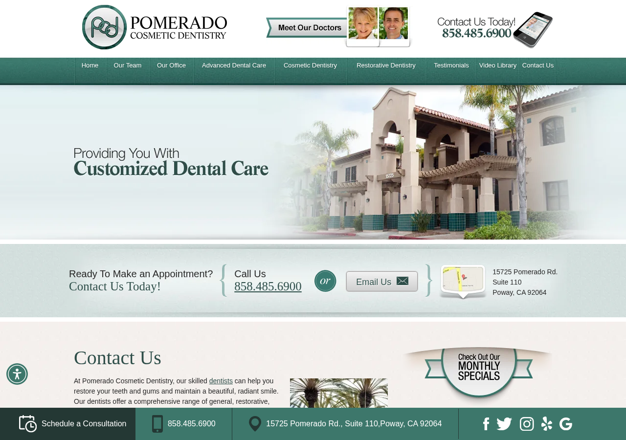 Screenshot of Contact Dr Sacknoff or Dr Wilson in Poway Scripps Ranch Rancho Bernardo CA