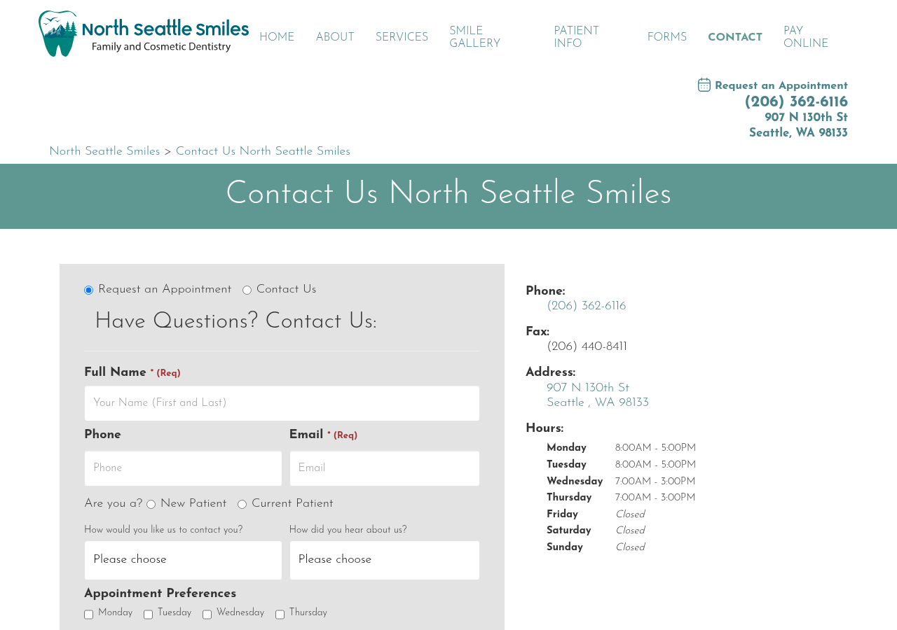 Screenshot of Dentist in Seattle WA | North Seattle Smiles | Contact Us