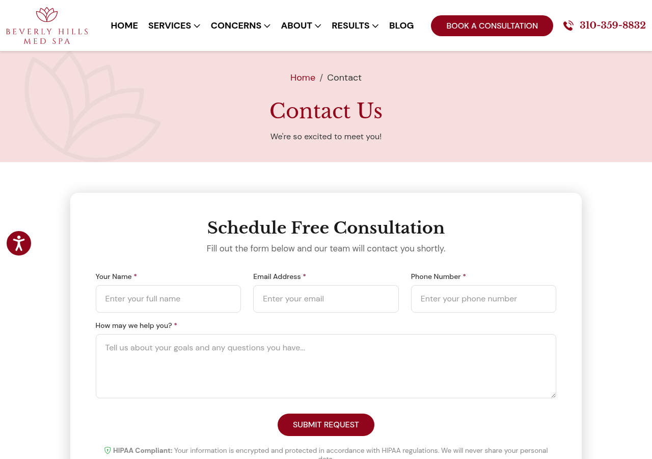 Screenshot of Contact Us | Beverly Hills Med Spa