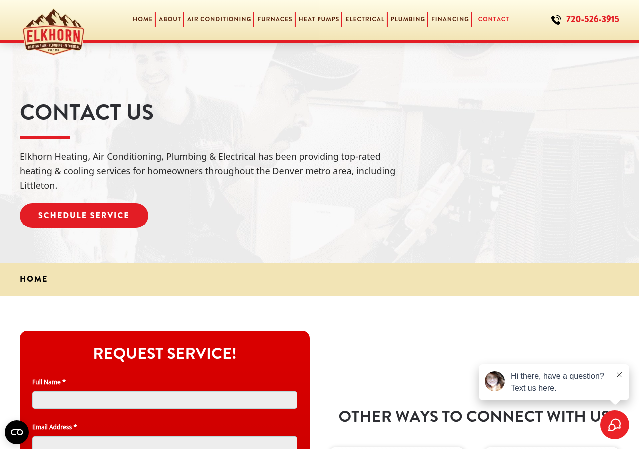 Screenshot of Contact Us | Elkhorn Heating, Air Conditioning, Plumbing & Electrical