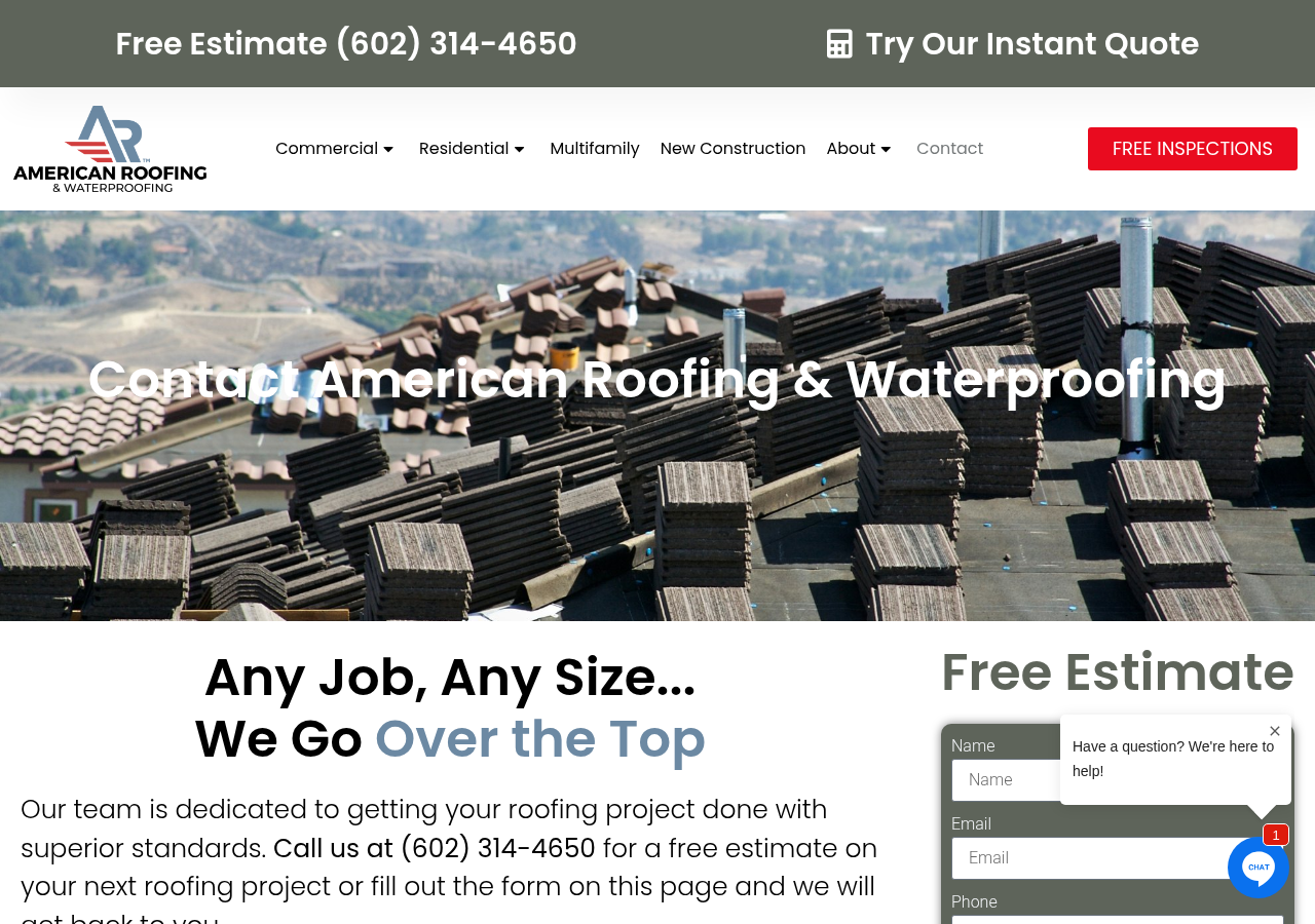 Screenshot of Contact American Roofing & Waterproofing - Phoenix Roofing Contractor