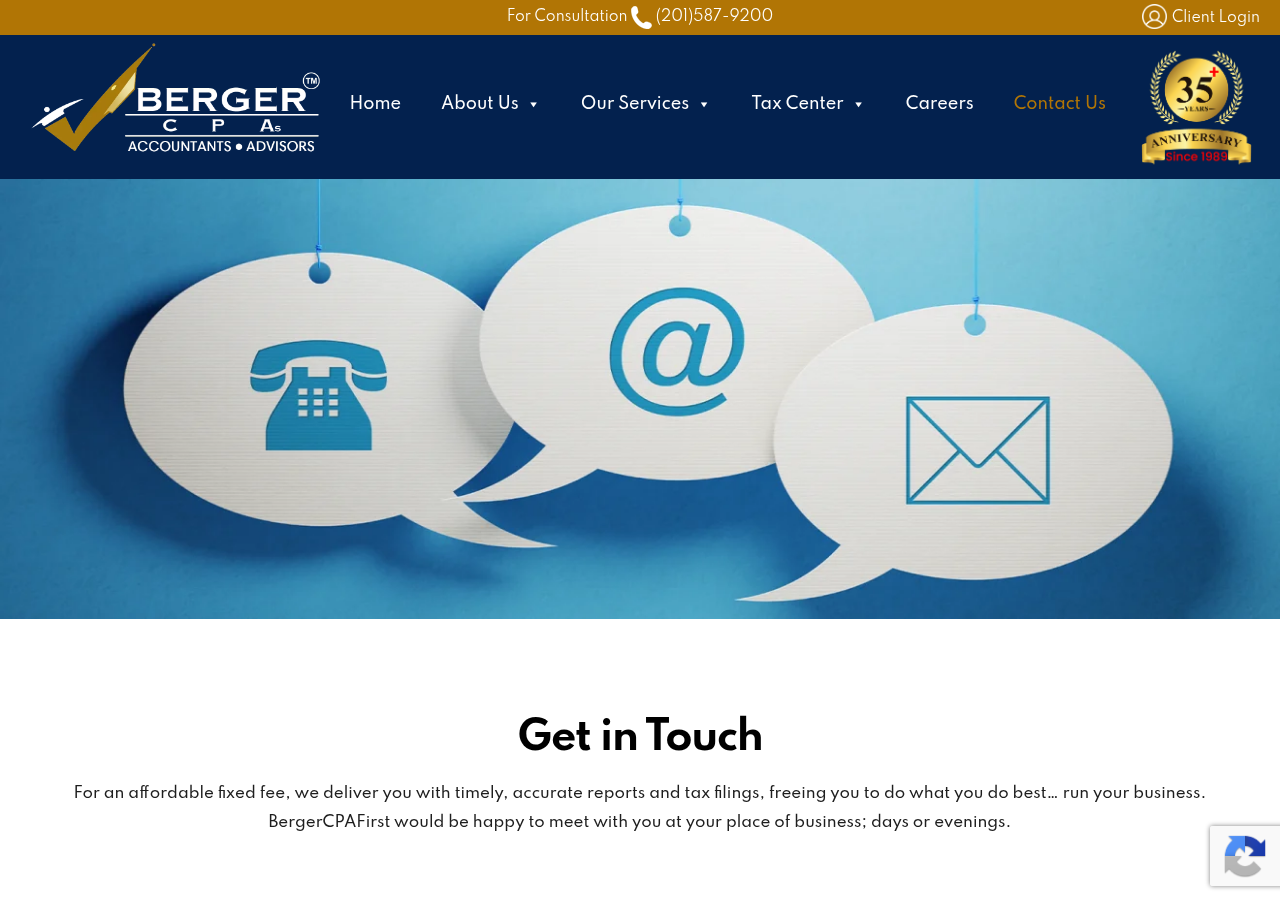 Screenshot of Tax Accountant New Jersey | BergerCPAFirst