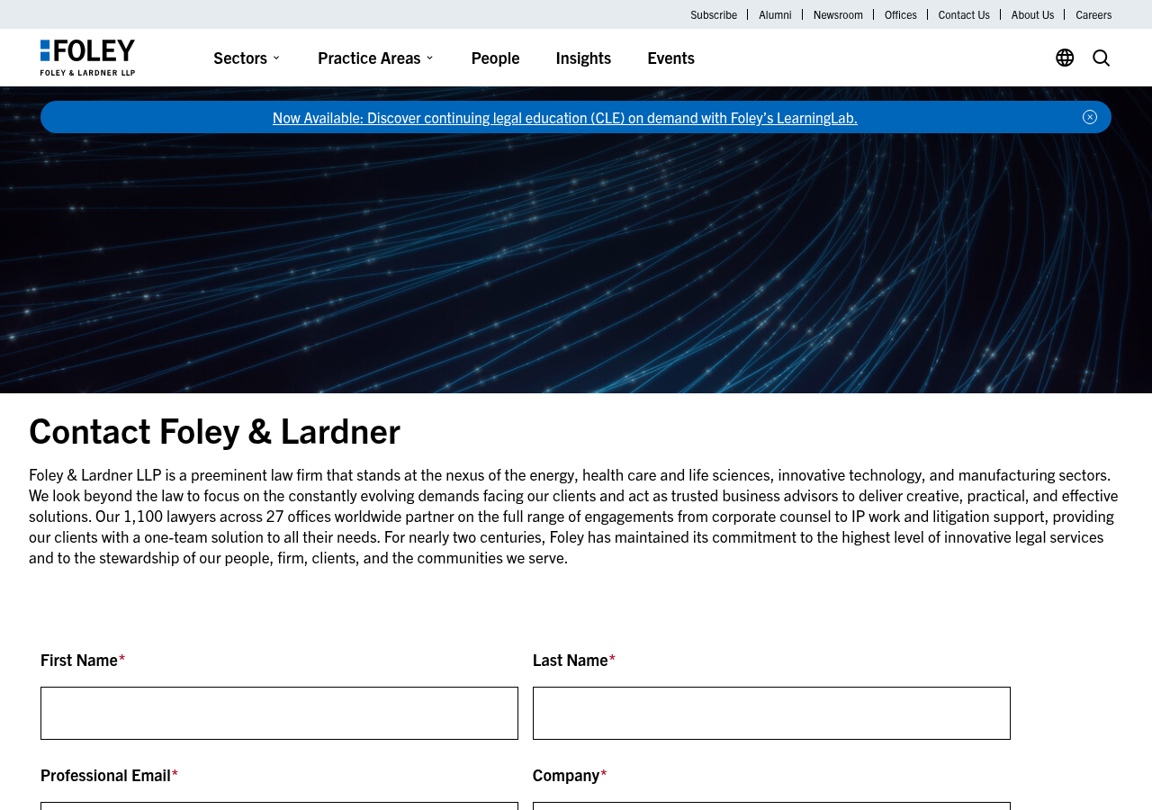 Screenshot of Contact Us