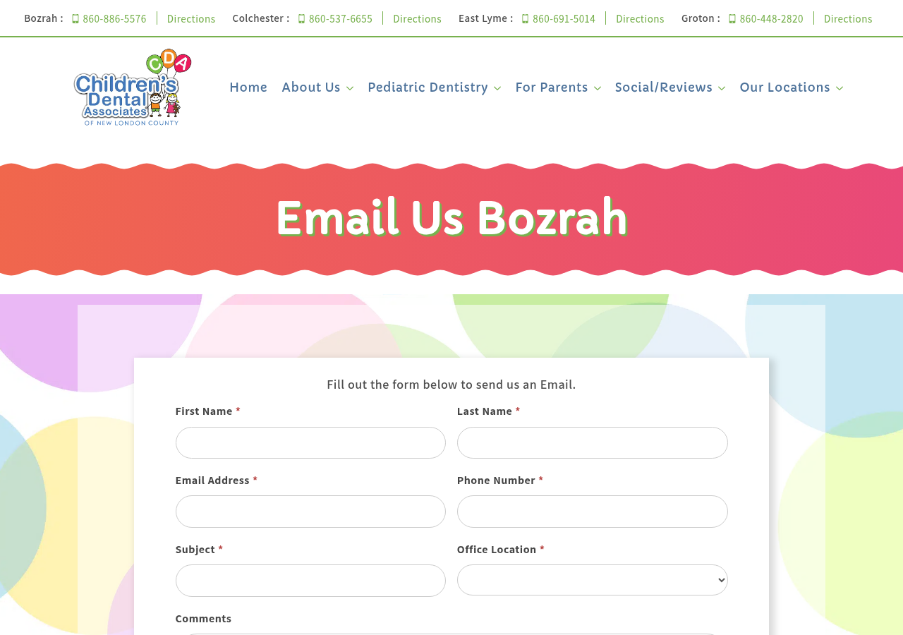 Screenshot of Email Us Bozrah – Children's Dental Associates of New London County