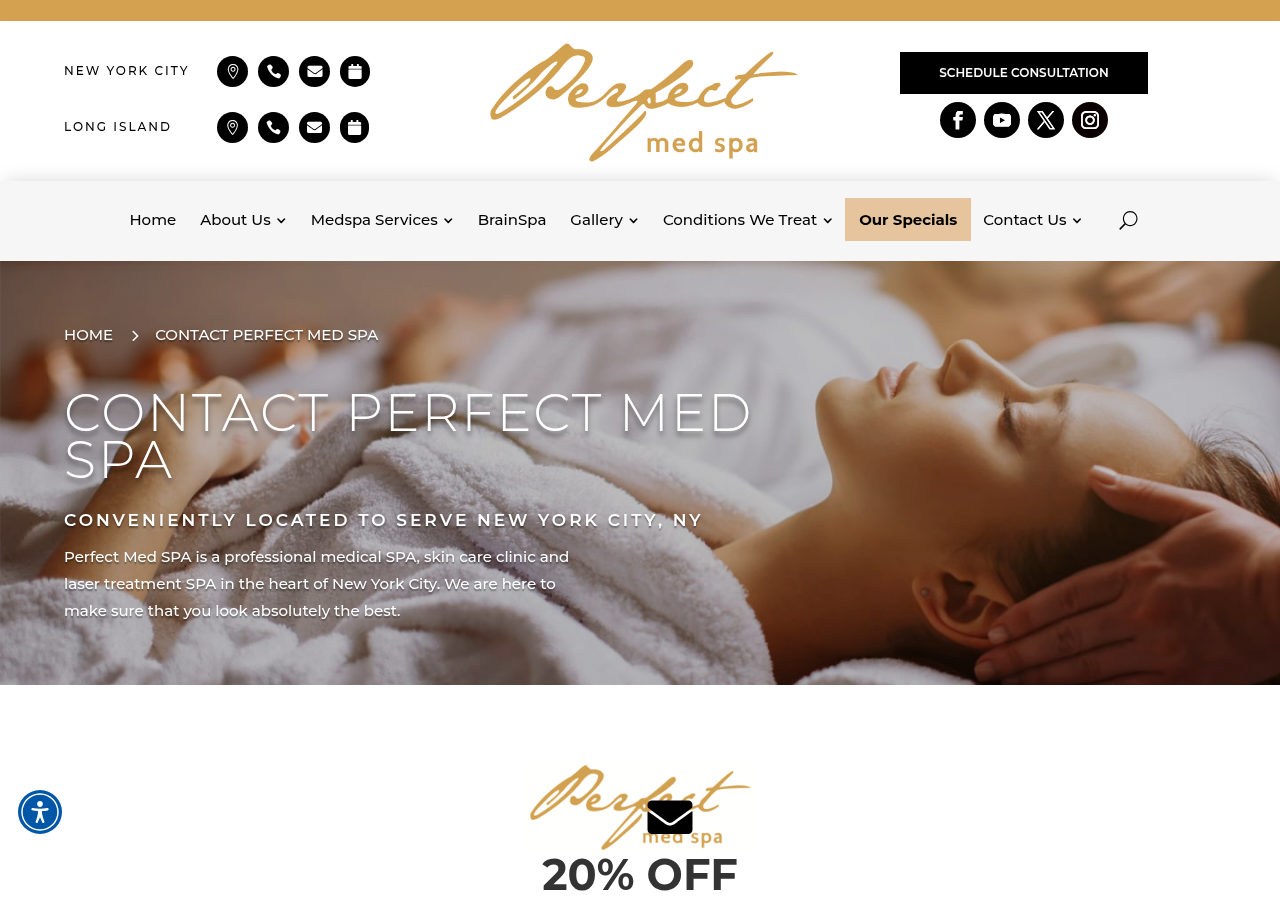 Screenshot of Contact Our Medical Spa in New York City | Perfect Med Spa