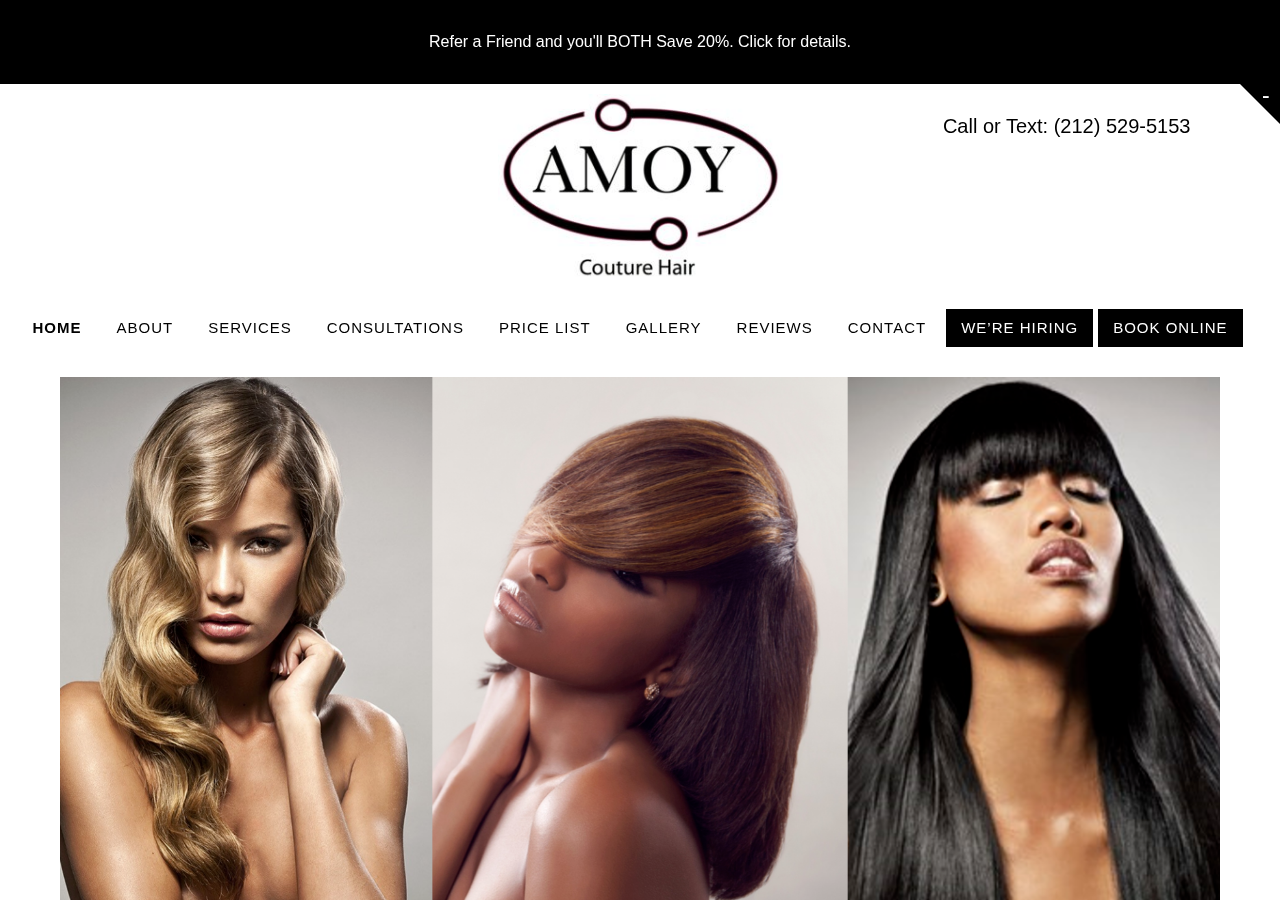 Screenshot of Amoy Couture Hair Salon & Celebrity Stylist in New York NY 10065