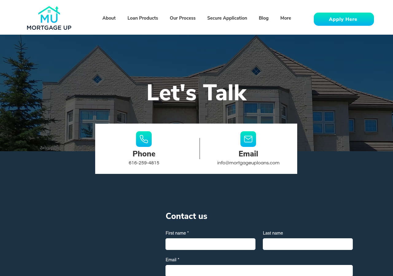 Screenshot of Get in touch with us| Mortgage Up