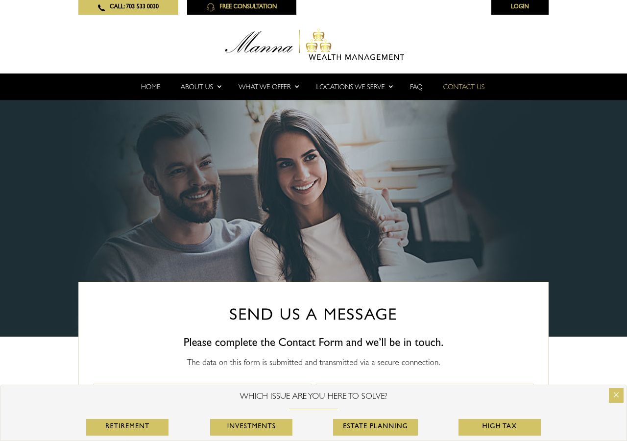 Screenshot of Contact Us | Connect With A Fiduciary Advisor | Manna Wealth Management