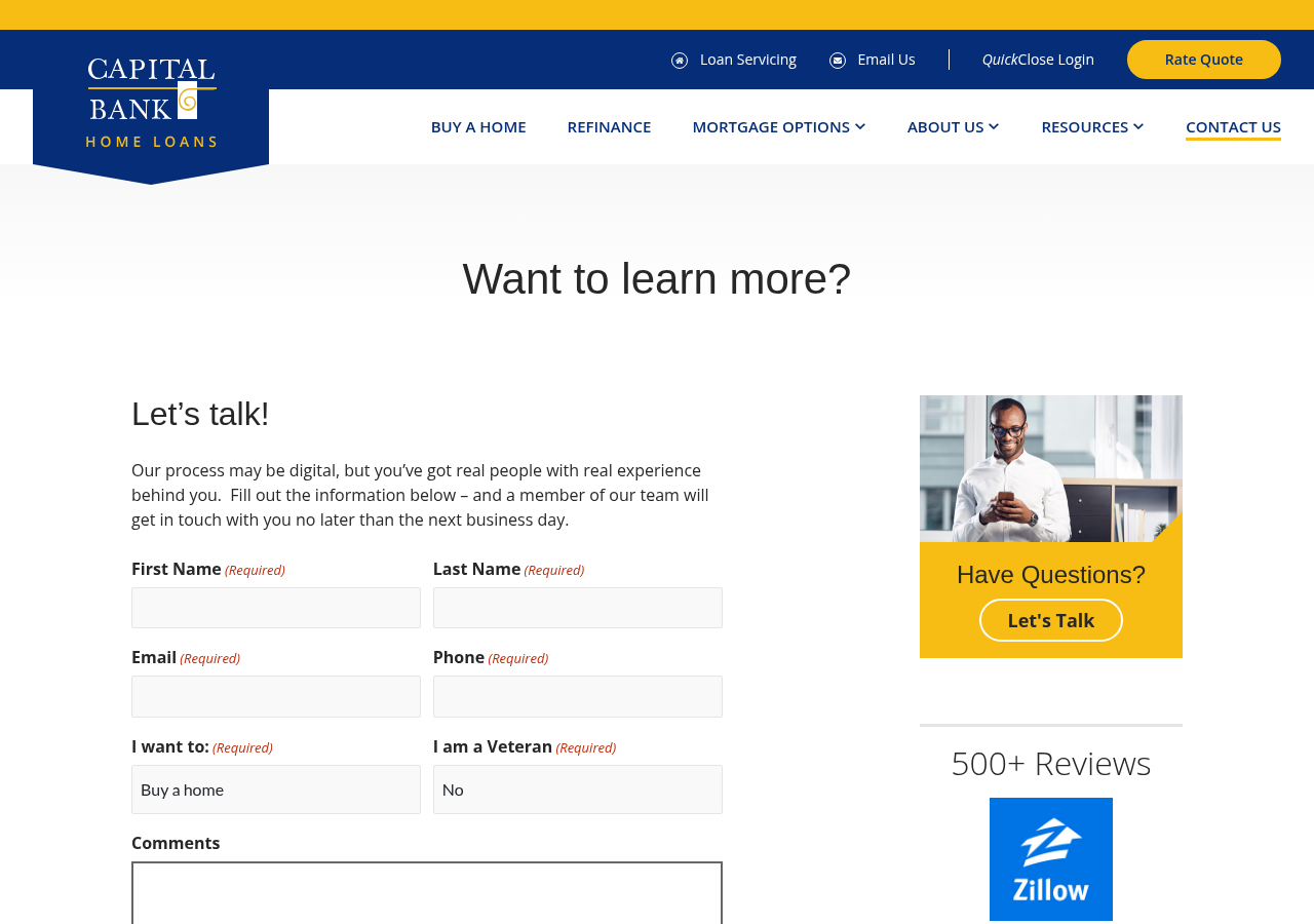 Screenshot of Contact Us - Capital Bank