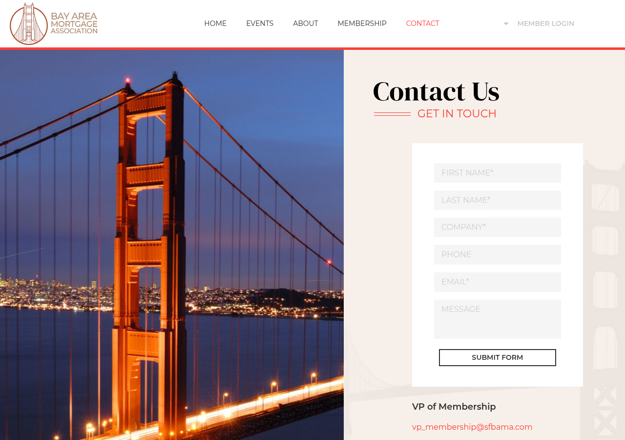 Screenshot of Contact - Bay Area Mortgage Association