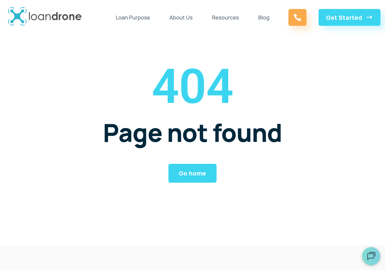 Screenshot of 404 - Loandrone, Inc.