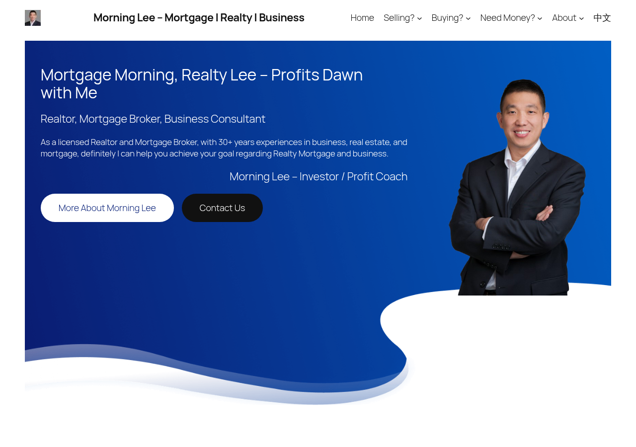 Screenshot of Morning Lee - Realtor - Mortgage Broker - Profit Coach