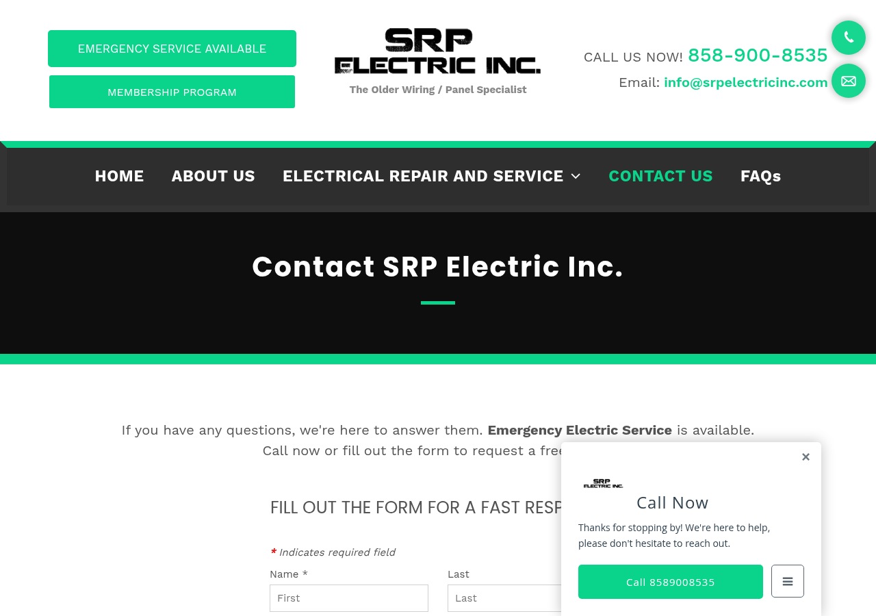 Screenshot of Electric Contractor | San Diego, CA | SRP Electric