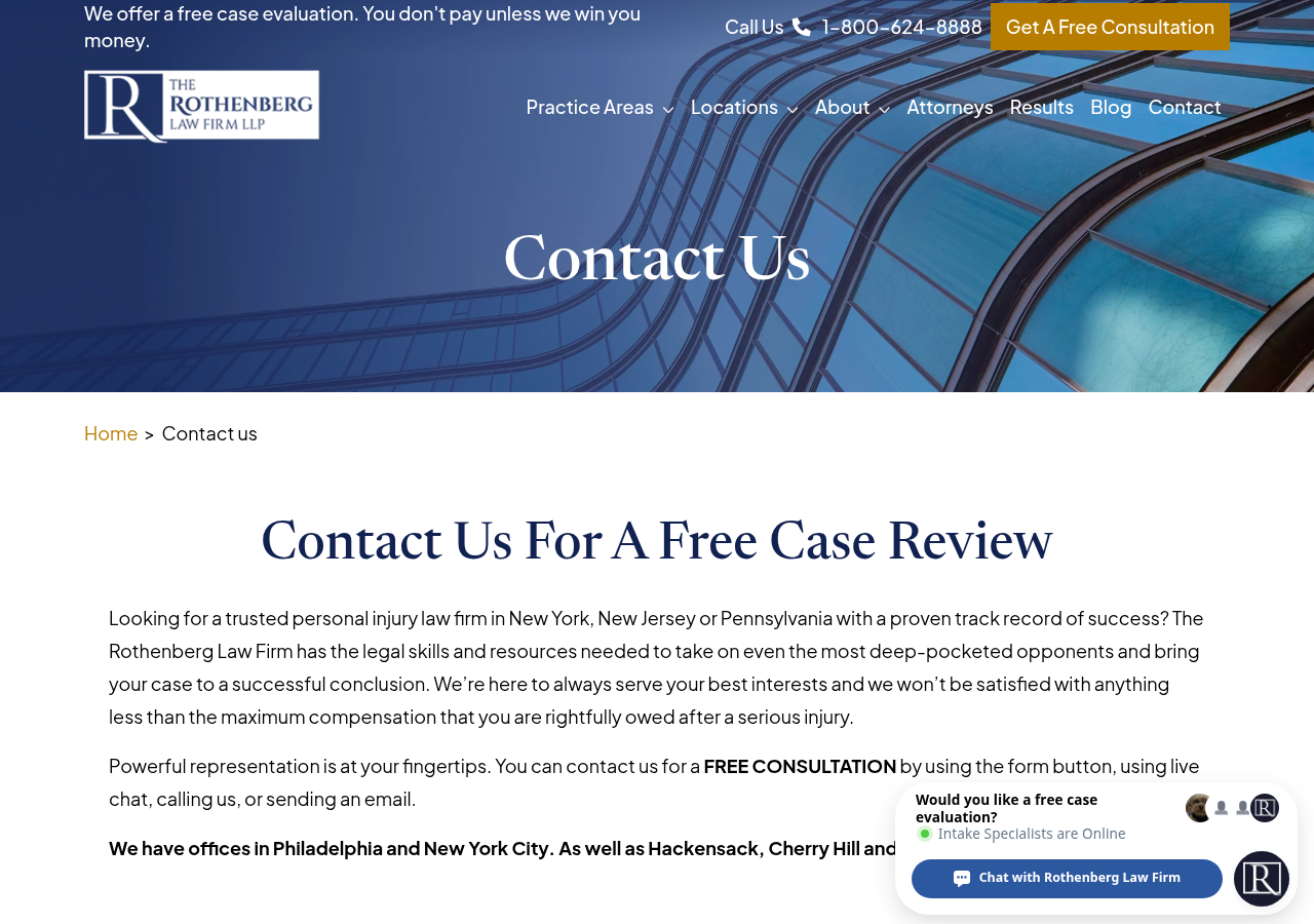 Screenshot of Contact Us | Rothenberg Law Firm