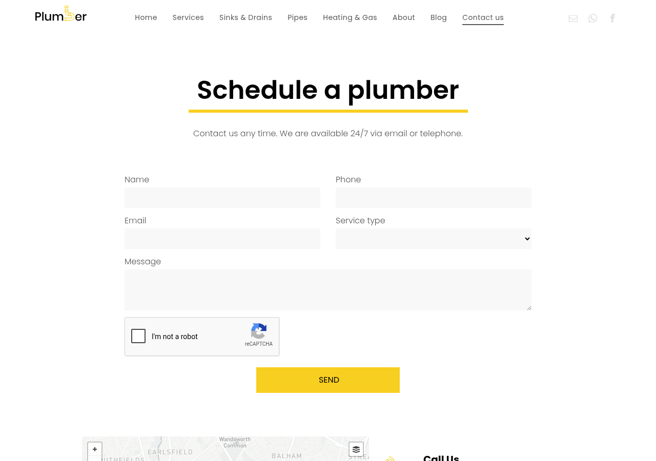 Screenshot of Contact us