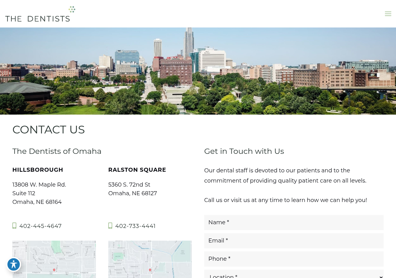 Screenshot of Contact Us - The Dentists of Omaha