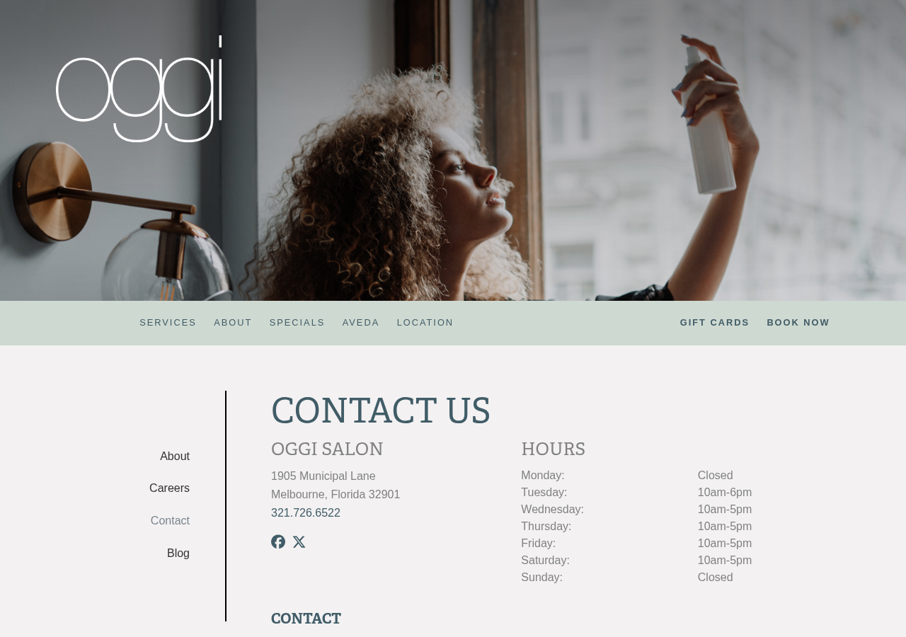 Screenshot of Contact Hair Salon Melbourne FL | Book Appointment | Oggi Salon