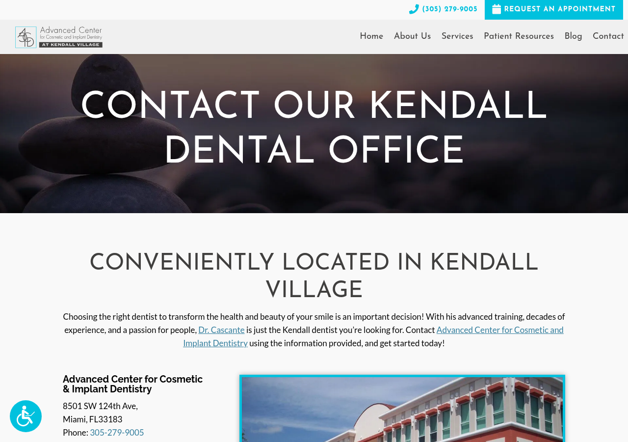 Screenshot of Contact Our Kendall Dental Office | Kendall Village Dentist