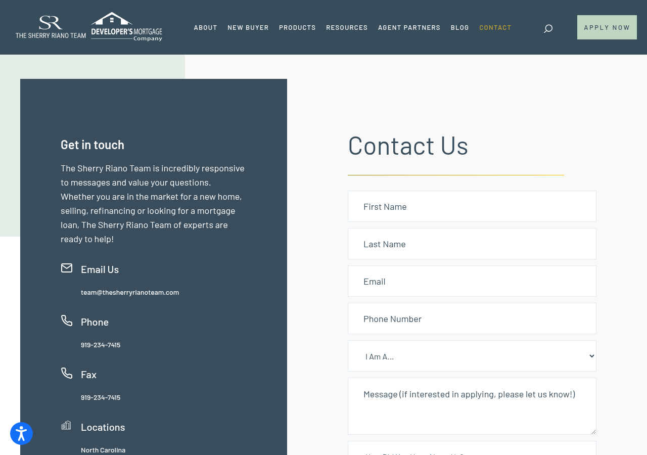 Screenshot of Contact Us | The Sherry Riano Team Mortgage Lending