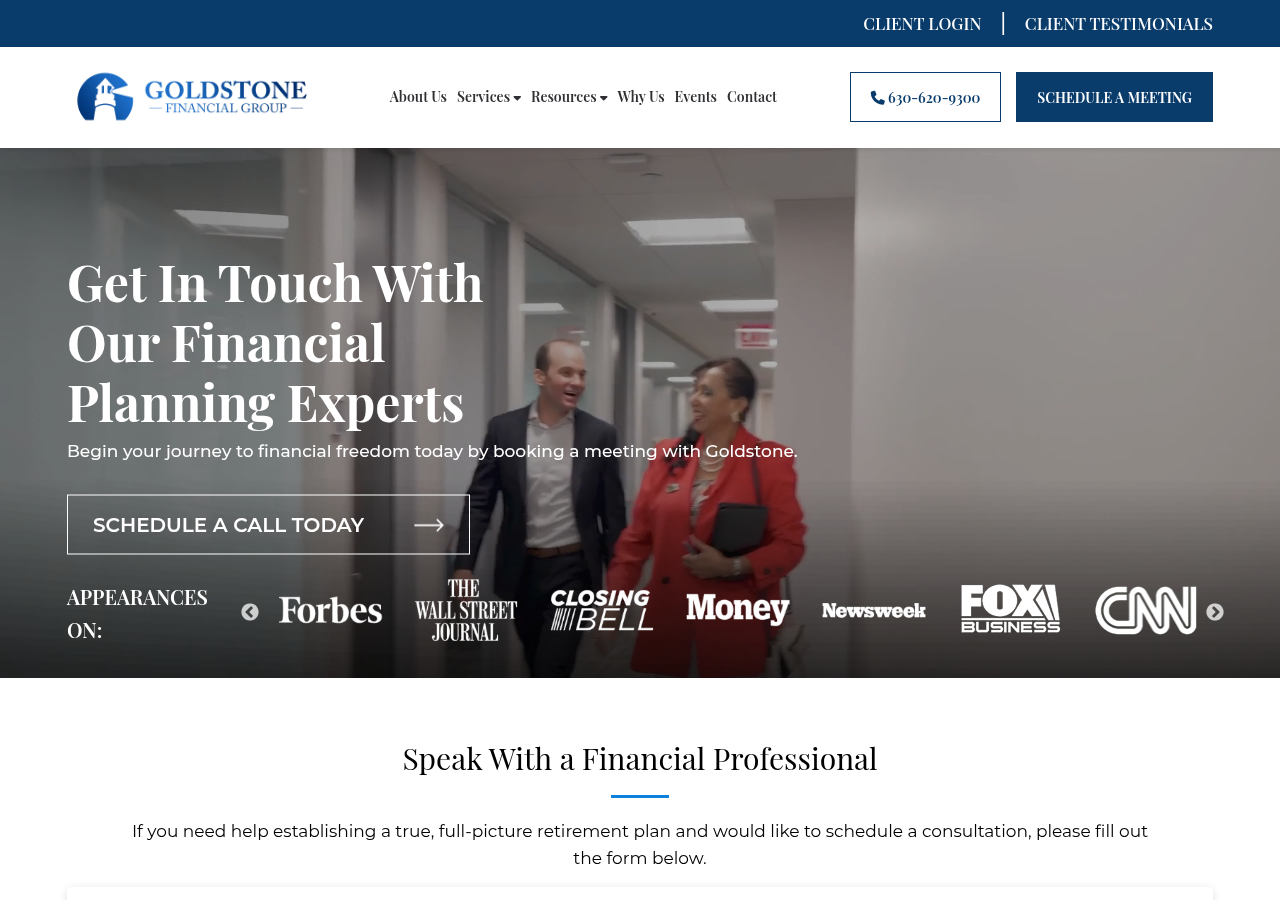 Screenshot of Free Retirement Consultation | Goldstone Financial Group
