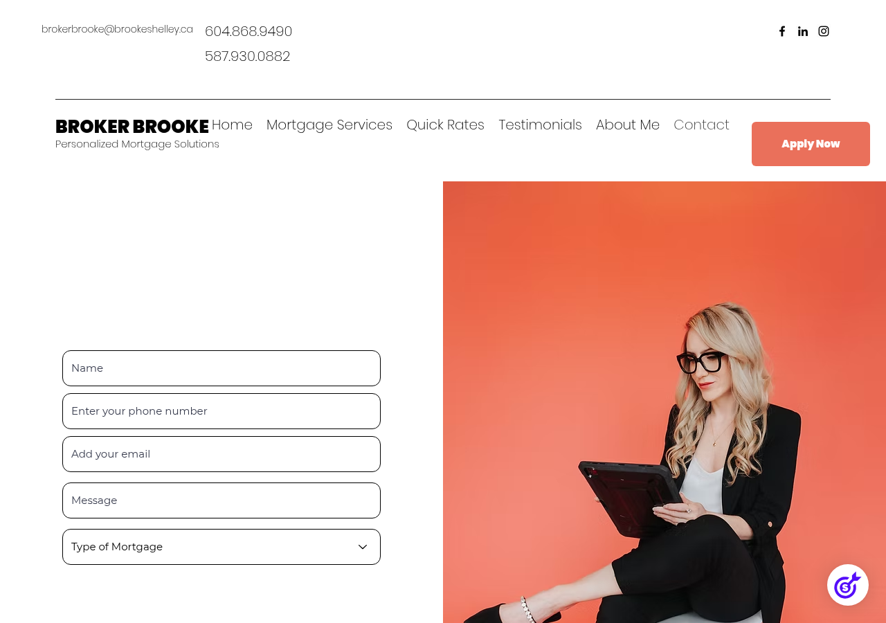 Screenshot of Contact | Vancouver Mortgage Broker Brooke
