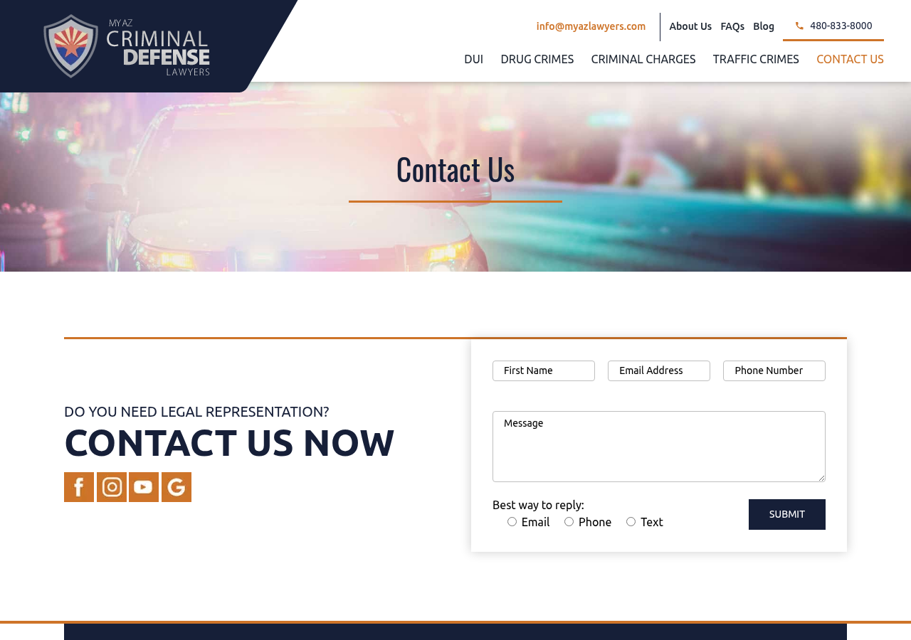 Screenshot of Contact Us | My AZ Criminal Defense Lawyers
