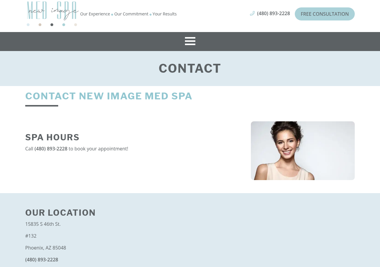 Screenshot of Contact & Directions | Phoenix, AZ | New Image Med Spa