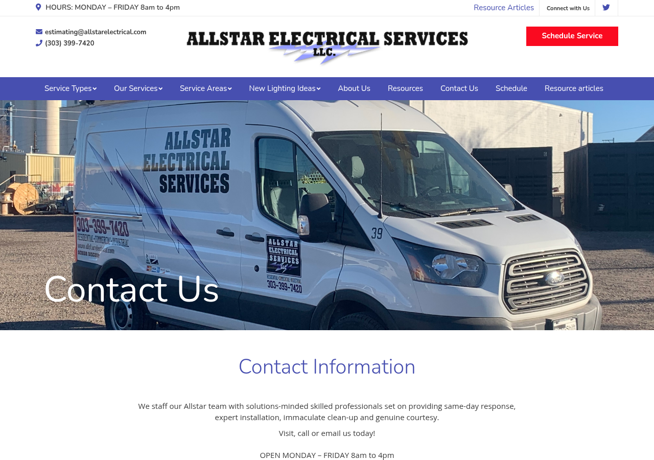 Screenshot of Contact Us - Allstar Electrical