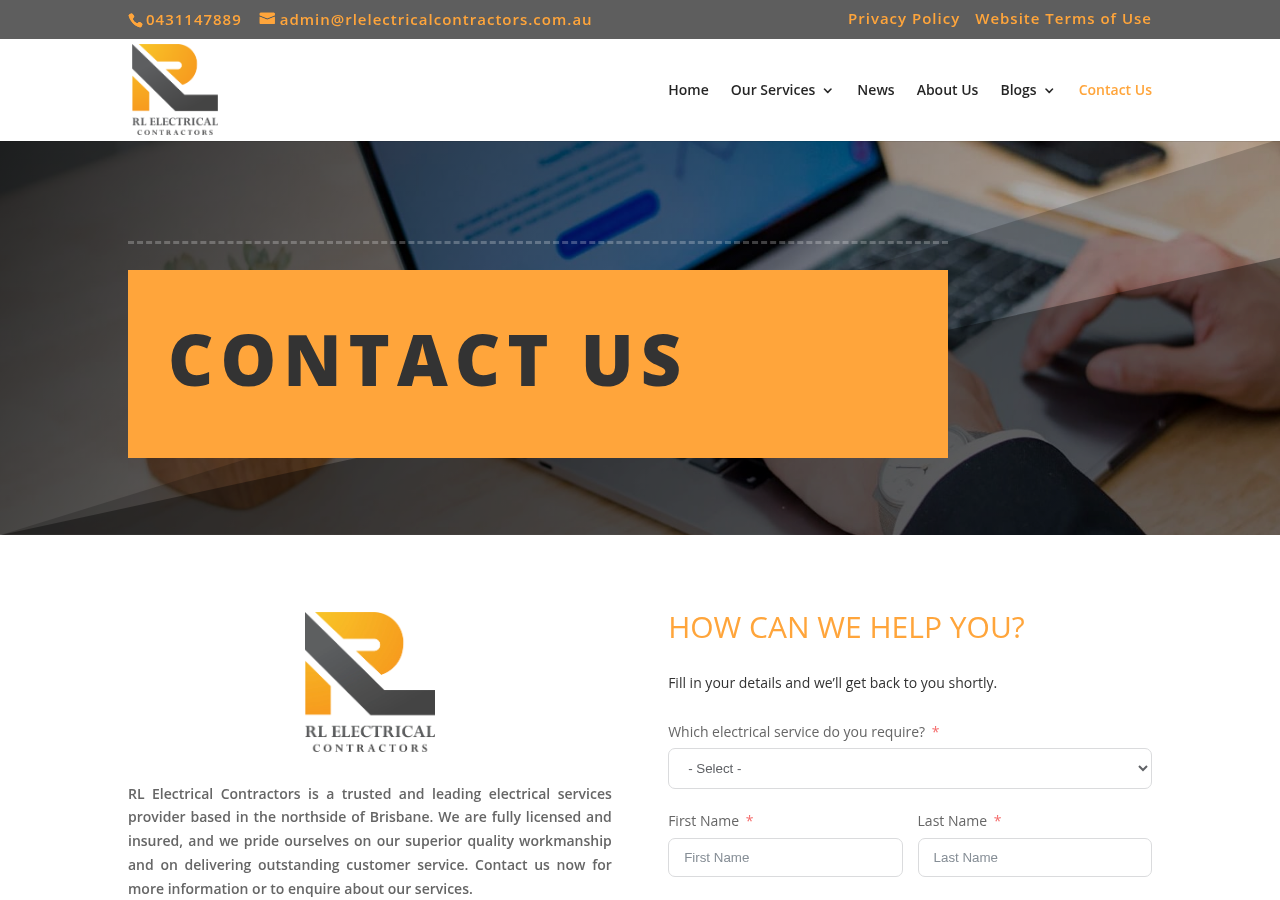 Screenshot of Contact Us | RL Electrical Contractors -Local North Brisbane Electricians
