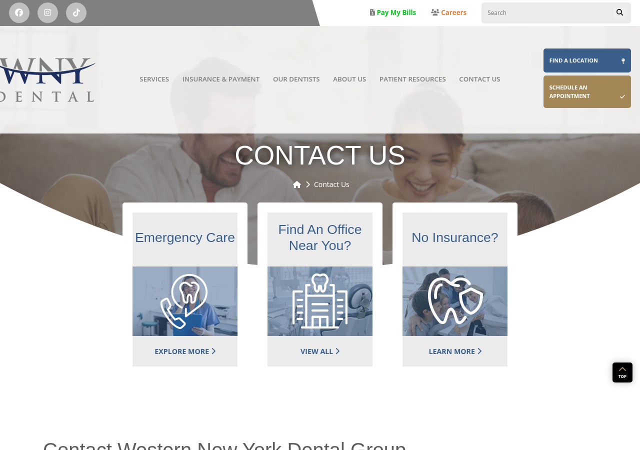 Screenshot of Contact Us | Western New York Dental Group