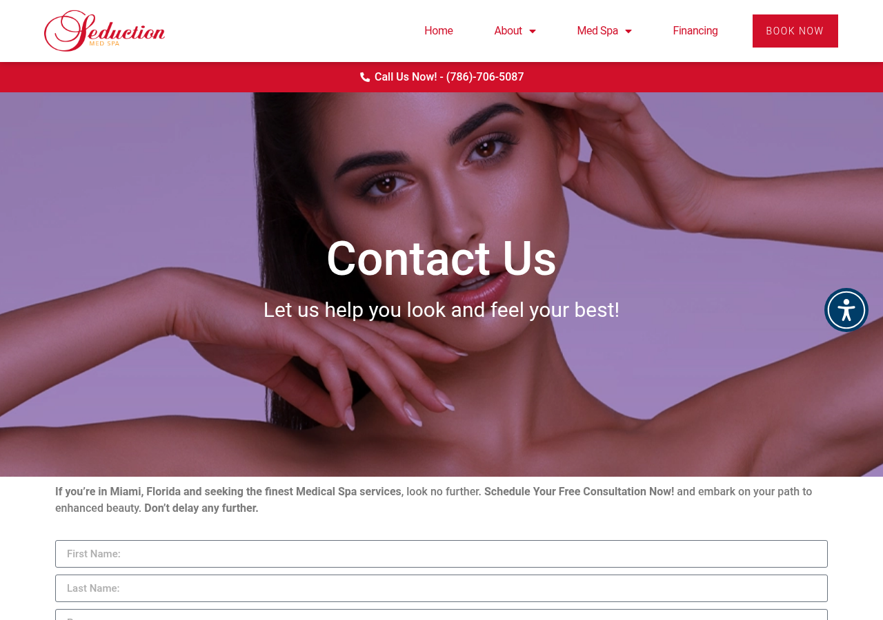 Screenshot of Contact | Seduction Med Spa