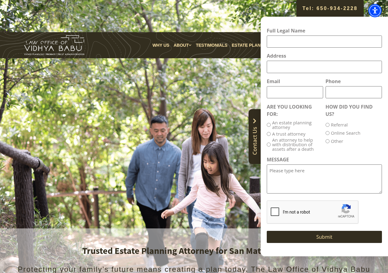 Screenshot of Estate Planning Attorney San Mateo County | Wills, Trust & Probate Law Firm