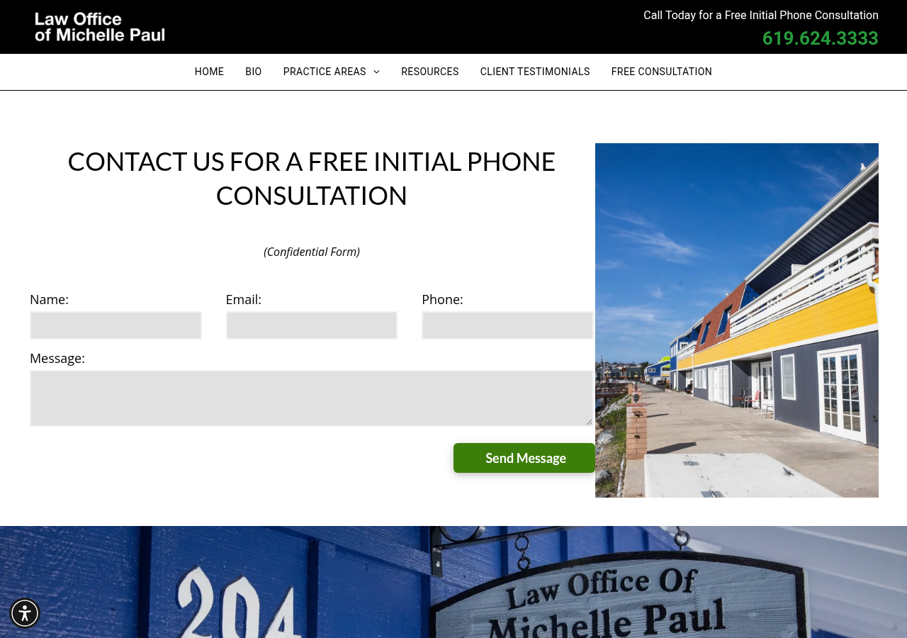 Screenshot of Contact the Law Office of Michelle Paul