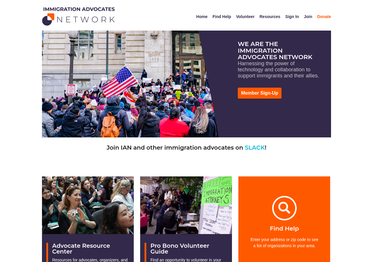Screenshot of Immigration Advocates Network