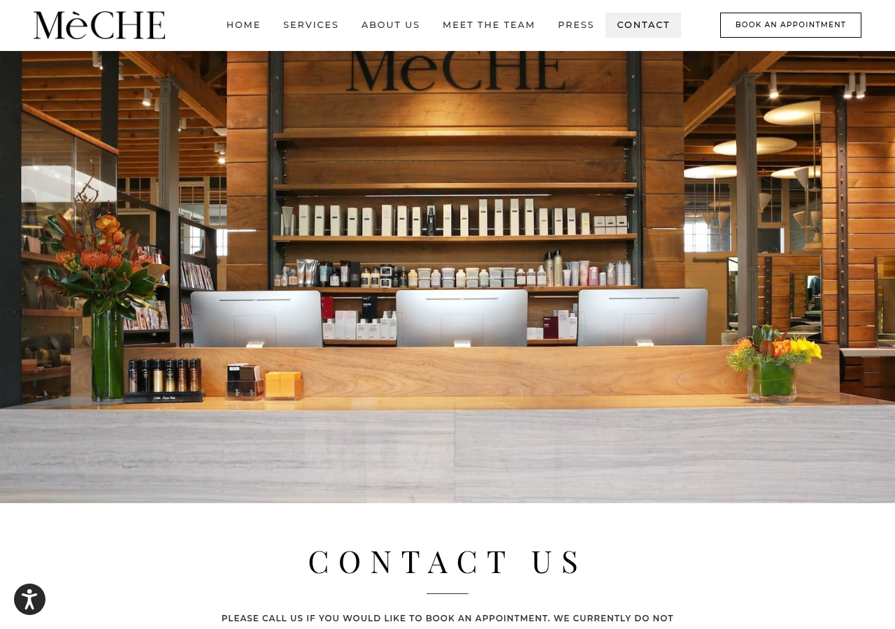 Screenshot of Contact - Mèche Salon