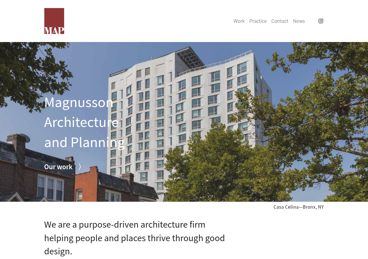 Screenshot of Magnusson Architecture and Planning, PC - A New York based Architecture Firm.