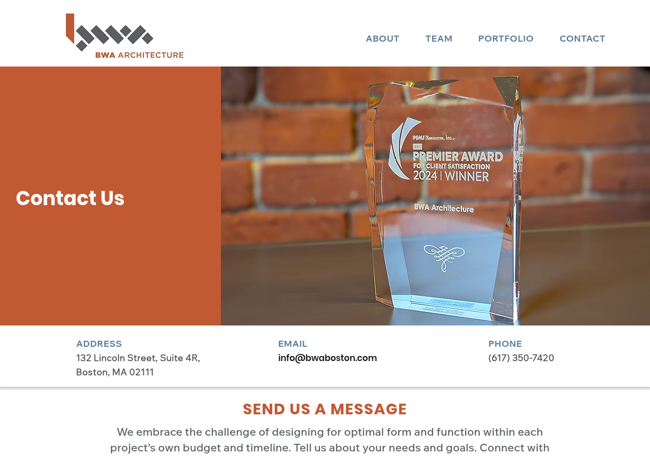 Screenshot of Contact | BWA Architecture