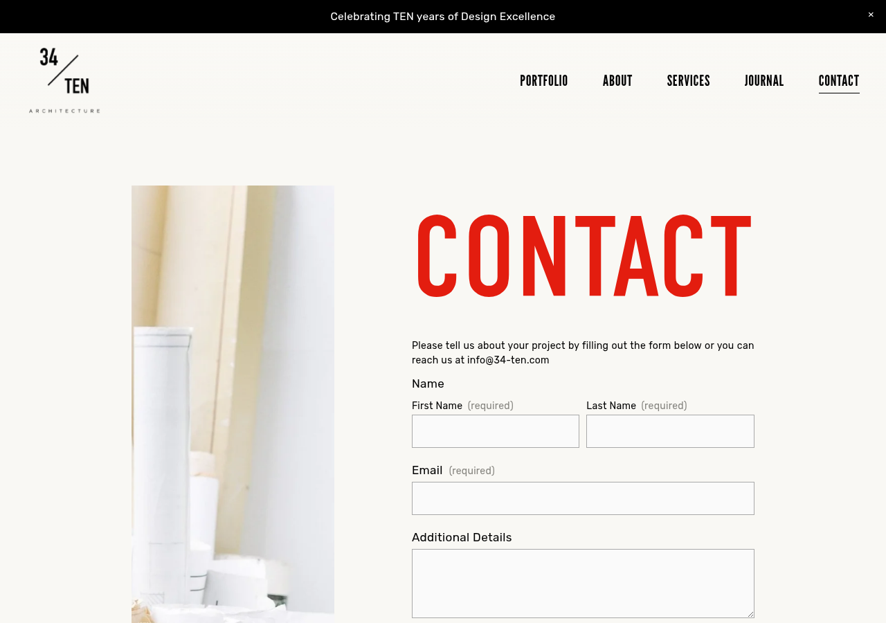 Screenshot of Connect with us — 34ten Architecture