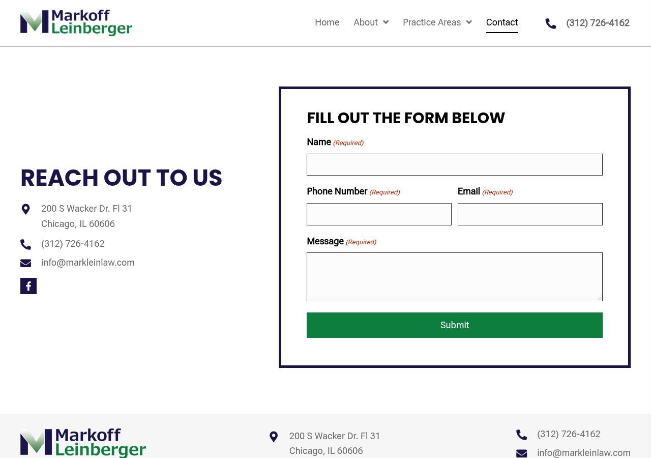 Screenshot of Contact Markoff Leinberger - Markoff Leinberger LLC