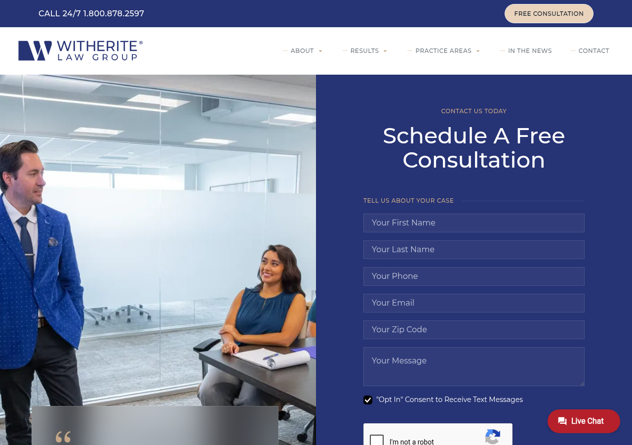 Screenshot of Get A Free Consultation | Witherite Law Group