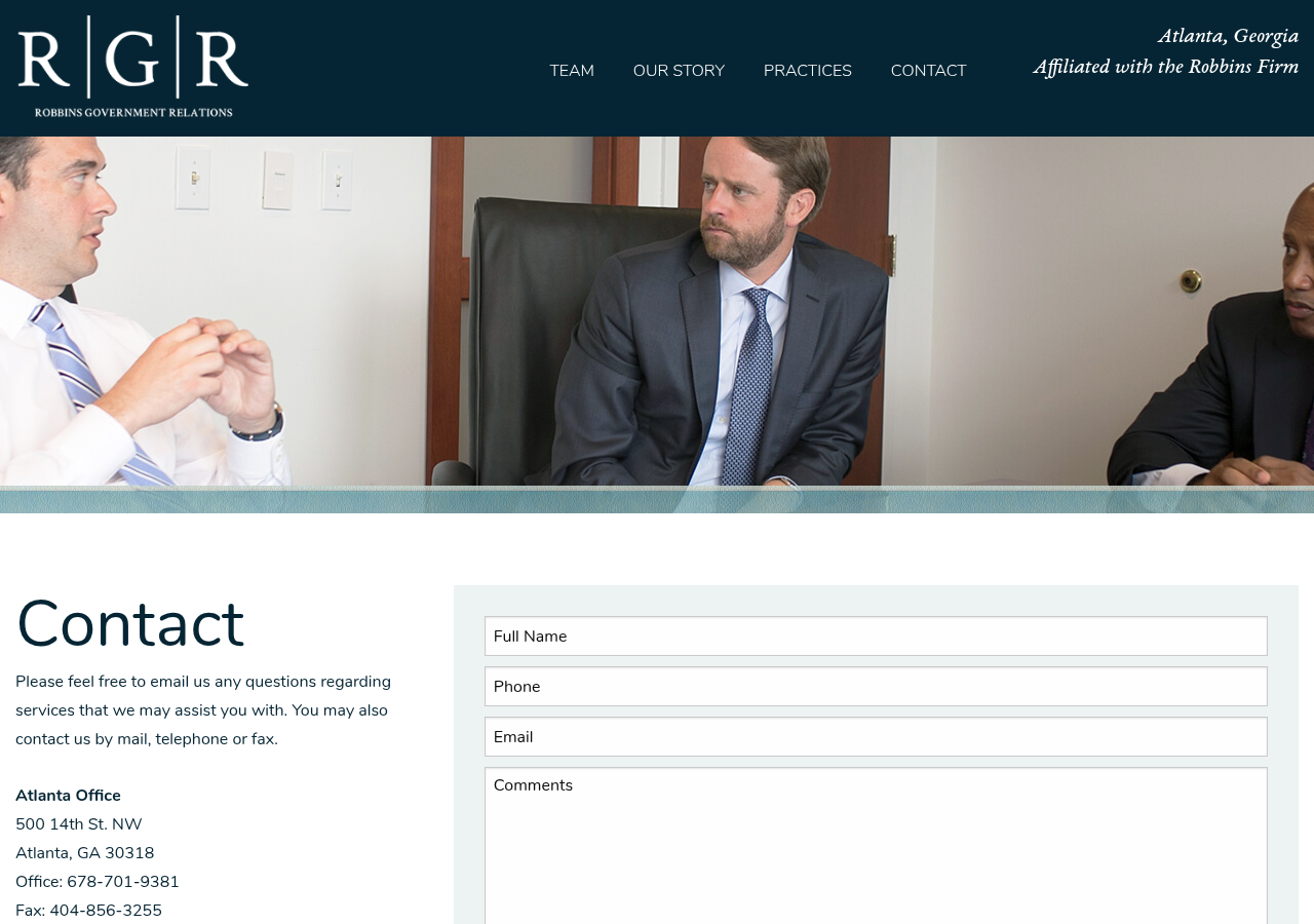 Screenshot of Atlanta Real Estate Law Firm - Contact Us - Georgia Business Attorney