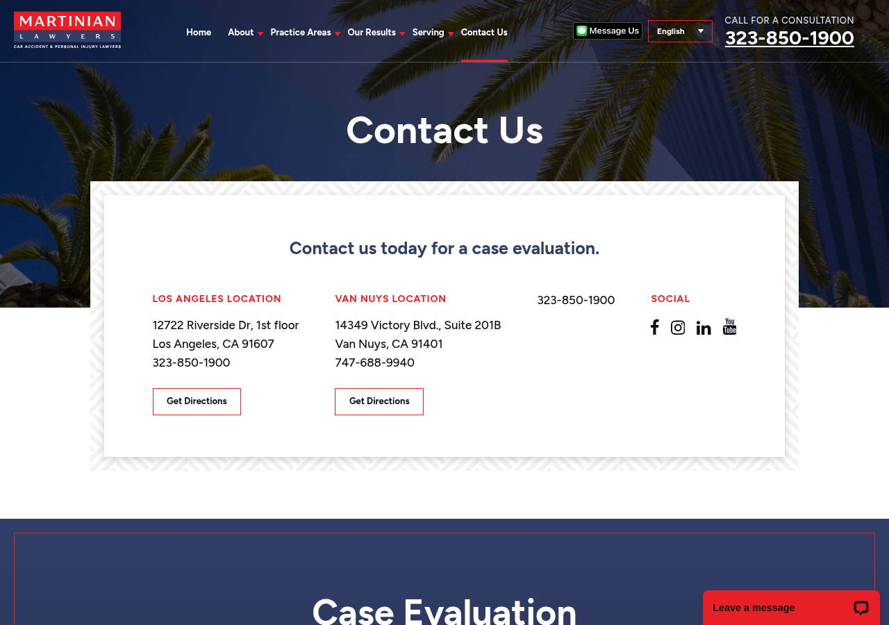 Screenshot of Contact Us | Martinian Lawyers