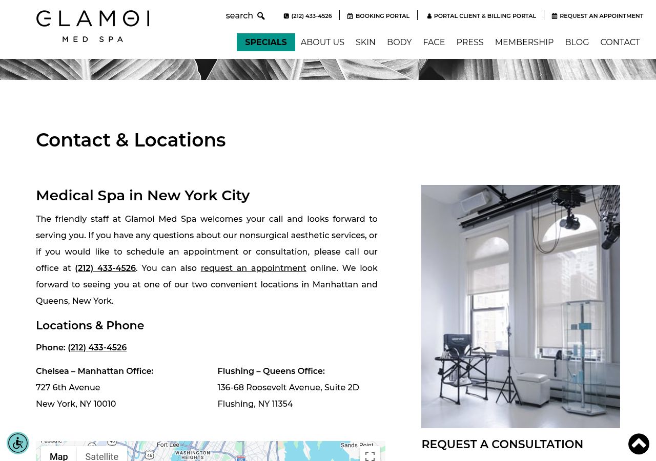 Screenshot of Contact Us | Glamoi Med Spa | Medical Spa NYC, Manhattan & Queens