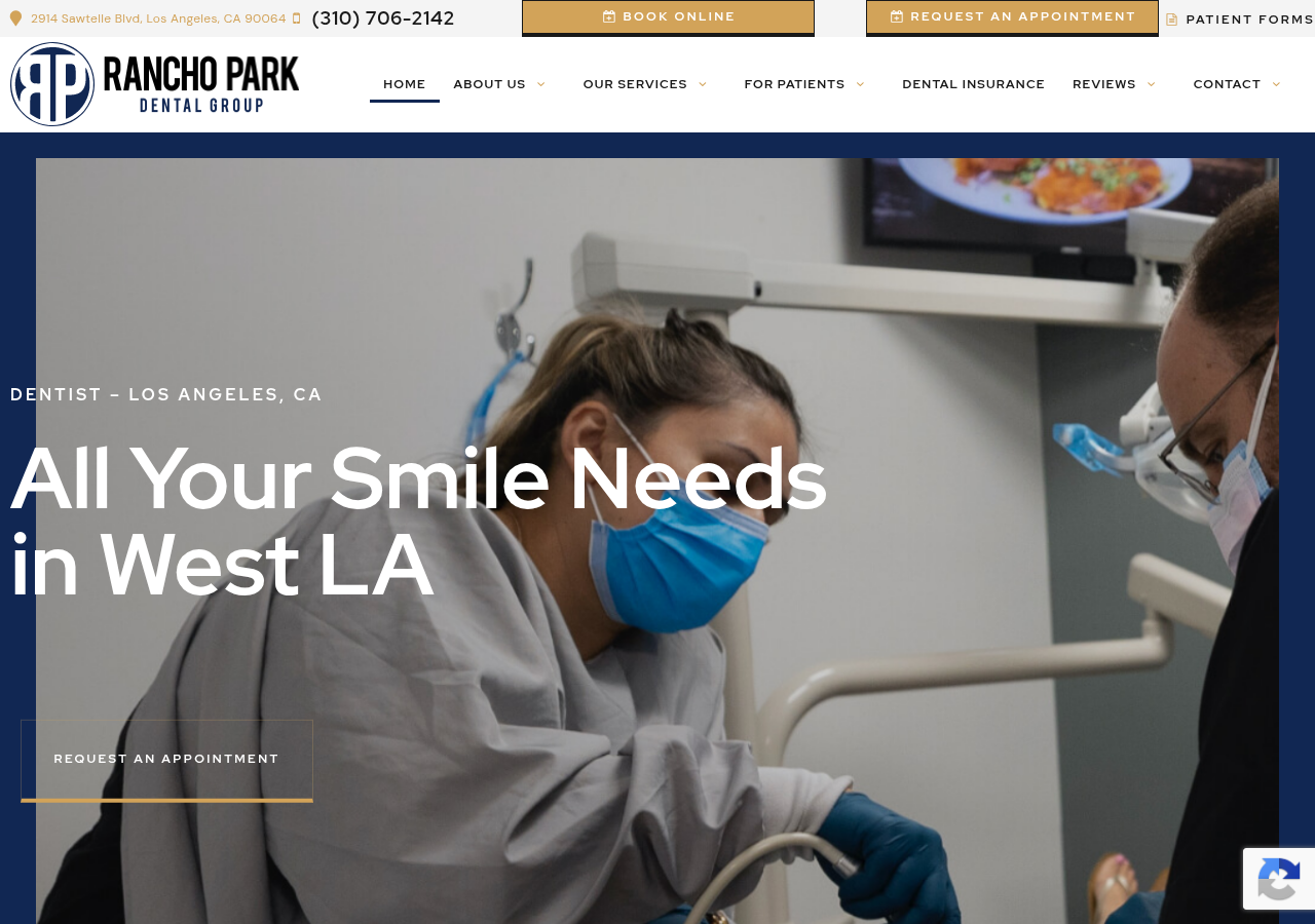 Screenshot of Dentist Los Angeles, CA | Dentist Near Me | Rancho Park Dental Group
