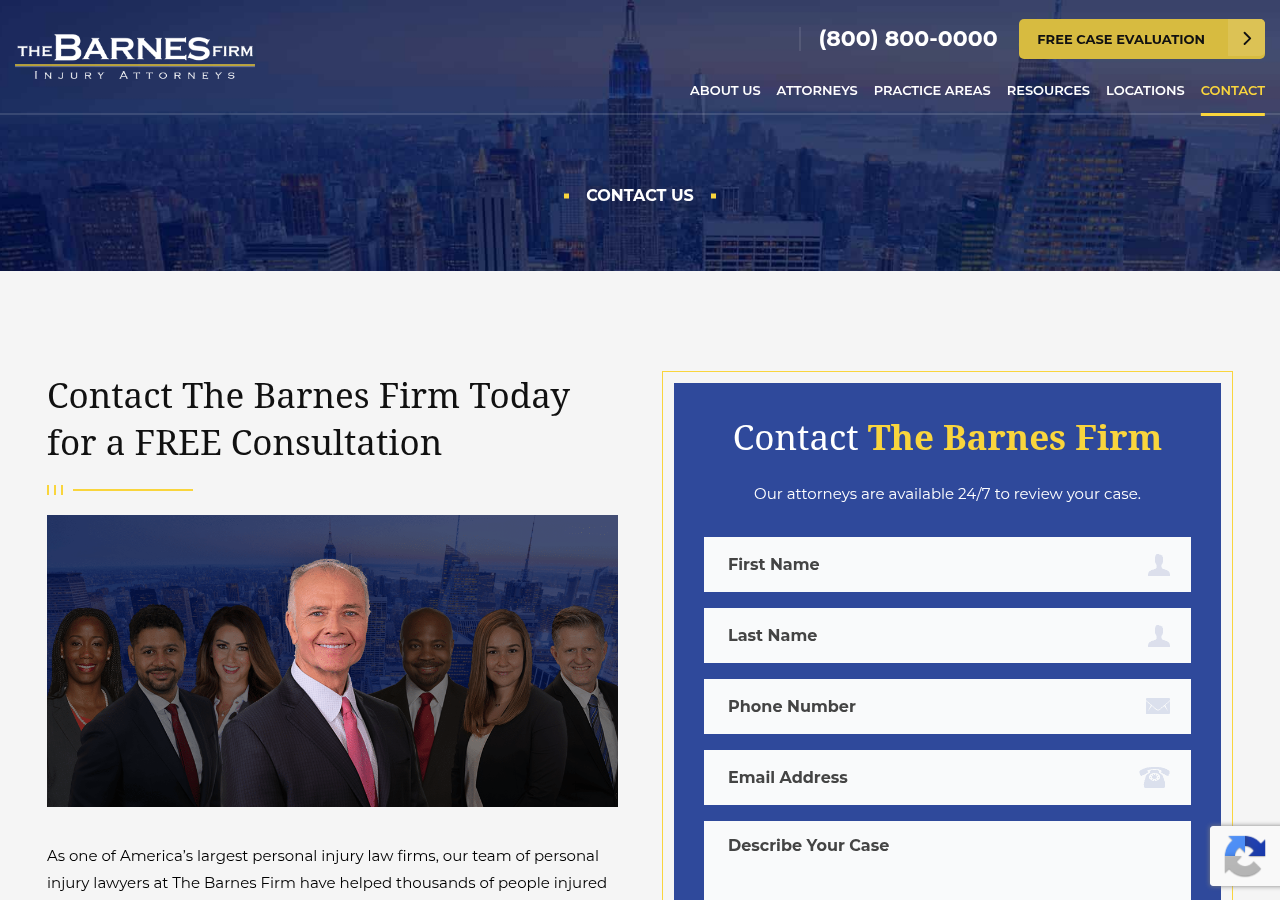 Screenshot of Contact | The Barnes Firm