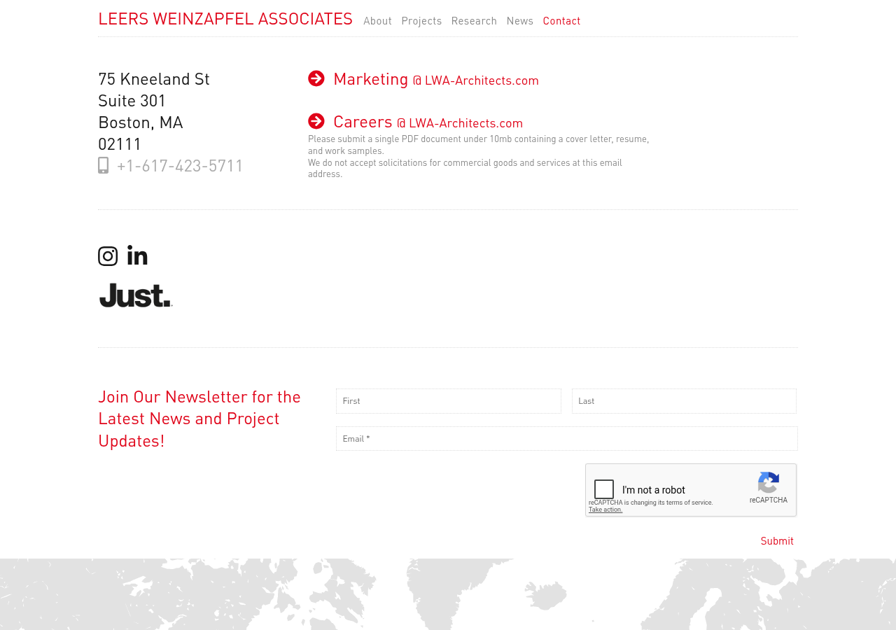 Screenshot of Contact - Leers Weinzapfel Associates
