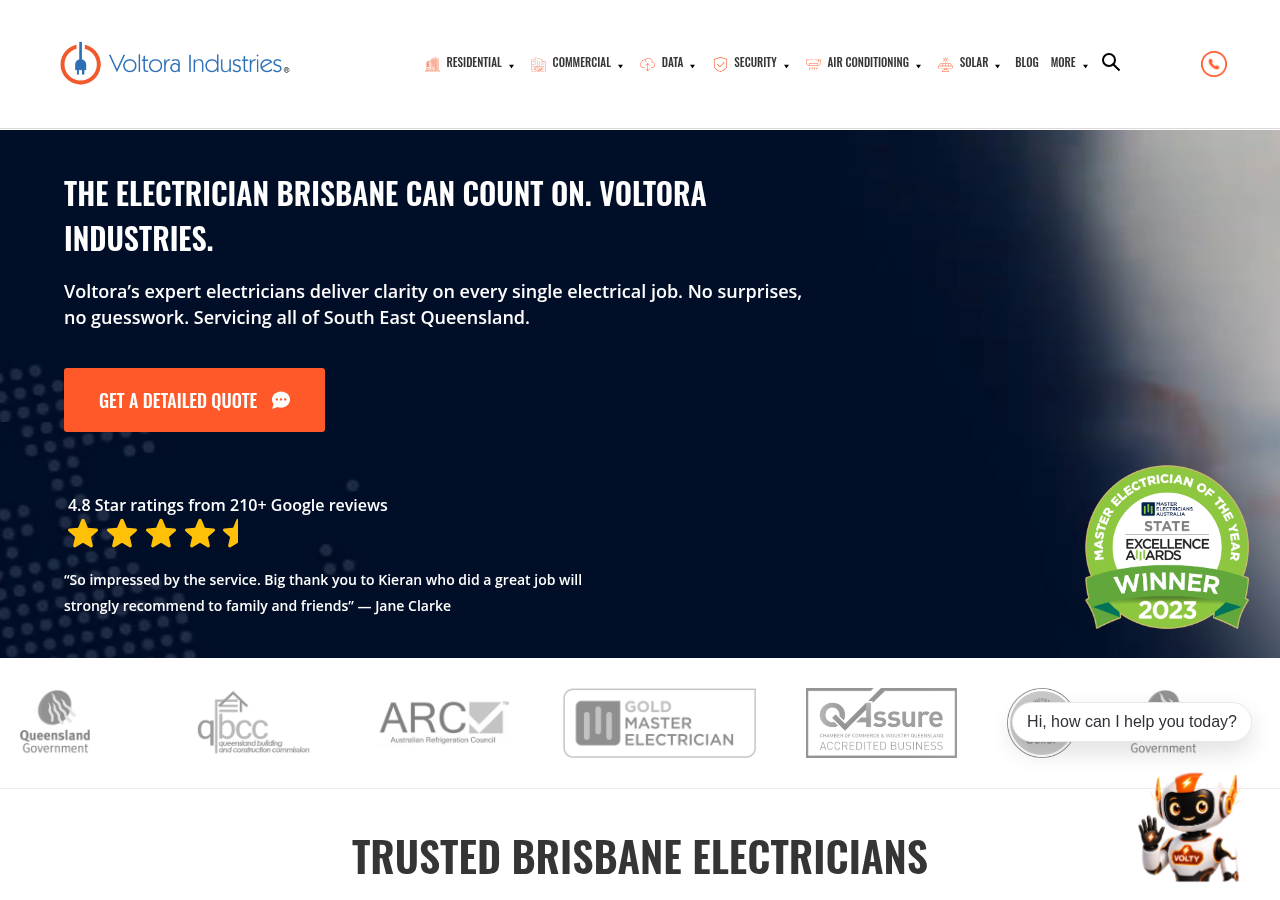 Screenshot of Electrician Brisbane | Expert Electrical Services | Voltora