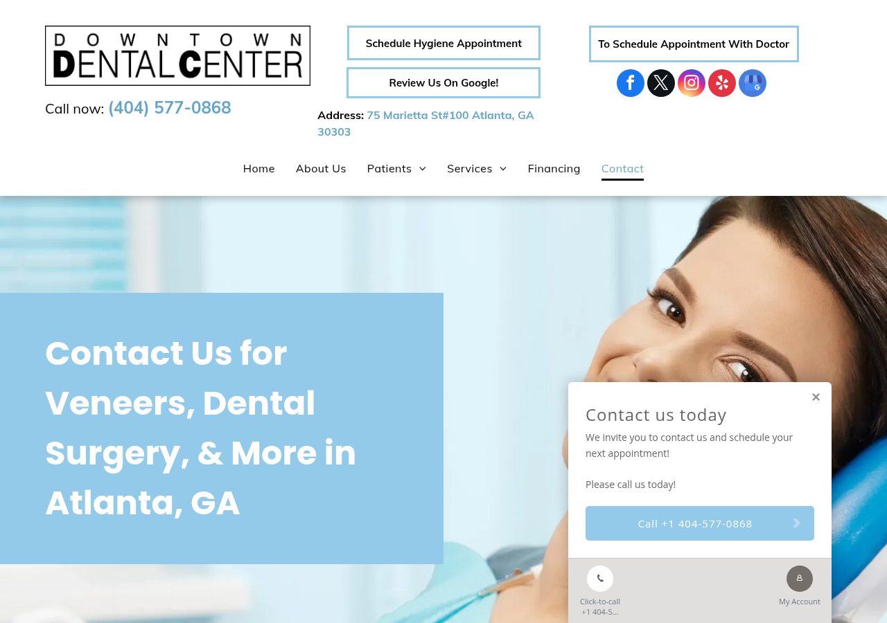 Screenshot of Contact | Atlanta, GA | Downtown Dental Group