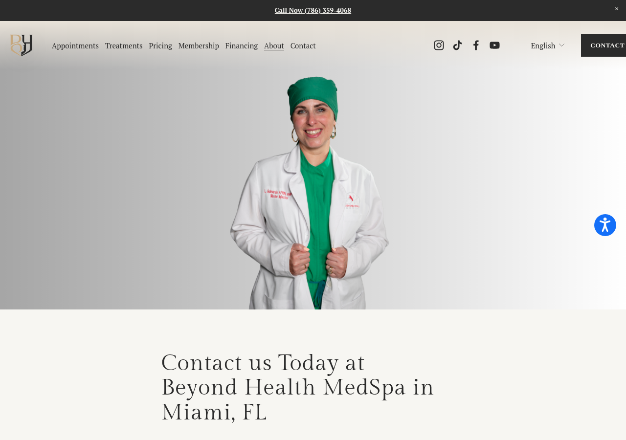 Screenshot of Contact Us Today