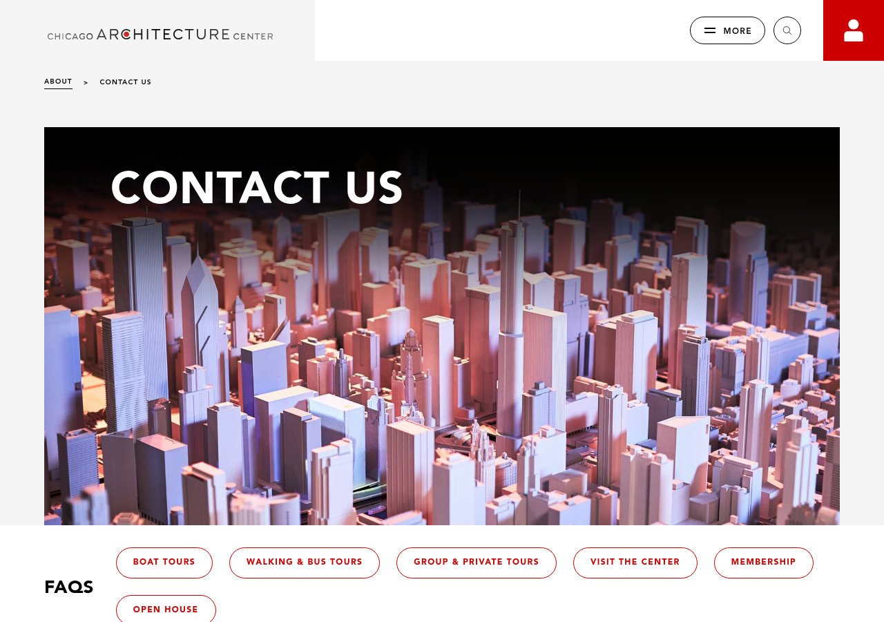 Screenshot of Contact Us | Chicago Architecture Center